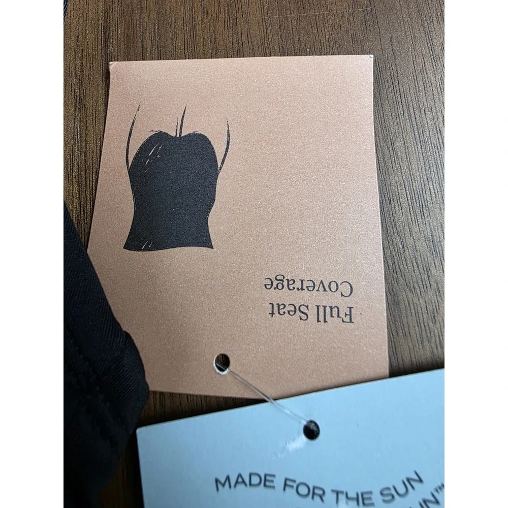 Shade.& Shore Tummy Control Black One Piece Swimsuit Size SM (312)